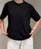 %100 Pamuk Kısa Kol Basic T-shirt- SİYAH