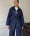 Beli Kuşaklı Denim Ceket- MAVİ