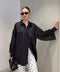 Fisto Detay Oversize Poplin Gömlek- SİYAH