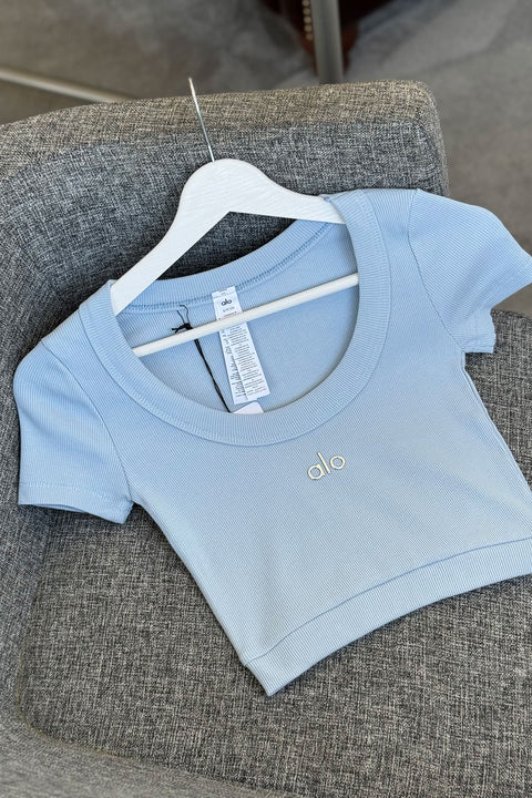 Geniş Yaka Kaşkorse Body- BEBE MAVİSİ