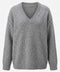 Oversize V Yaka Triko Kazak- GRİ