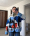 PREMİUM DESENLİ FERMUARLI POLAR- SAKS