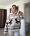 PREMİUM GEYİK DESENLİ POLAR- VİZON