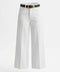 Premium Kemerli Flare Jean- BEYAZ