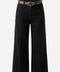 Premium Kemerli Flare Jean- SİYAH