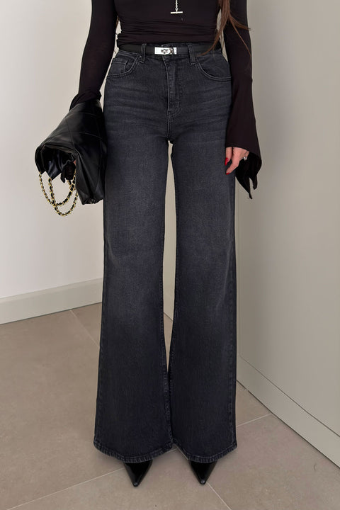 Tintli Wide Leg Jean- FÜME