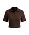 Vatkalı Premium Polo Yaka Bluz- KAHVERENGİ