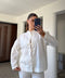 Yeni Sezon Hakim Yaka %100 Pamuk Gömlek- EKRU