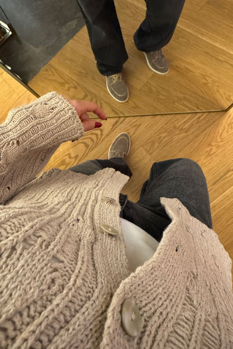 Ajurlu Yeni Sezon Tasarım Hırka- BEJ