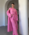 BLUZ PANTOLON KİMONO TAKIM- PEMBE