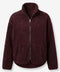 FERMUARLI DİK YAKA POLAR CEKET- BORDO