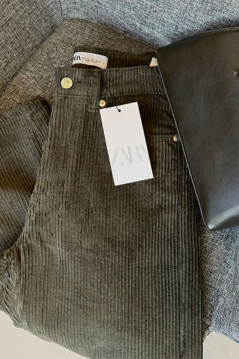 Kadife Premium Pantolon- HAKİ