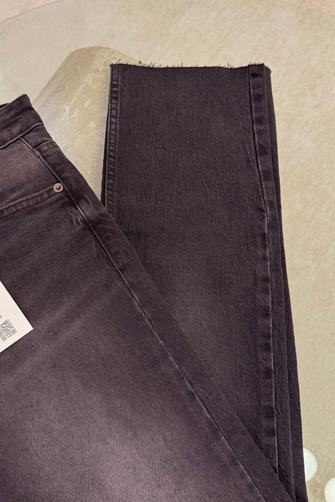 Kesik Paça Boyfit Jean- AÇIK KAHVE