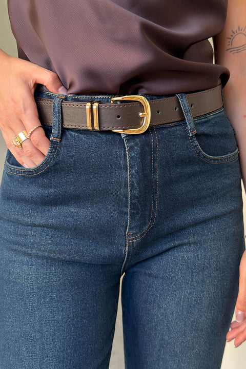 LUNA KEMERLİ WIDE LEG JEAN- KOYU LACİVERT
