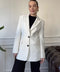 Nevür Detay Premium Blazer Ceket- BEYAZ