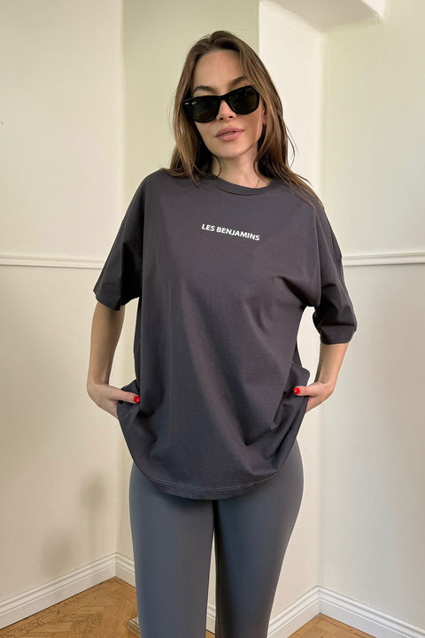 Pamuklu Baskılı Tshirt- GRİ