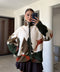 PREMİUM GEYİK DESENLİ FERMUARLI POLAR- HAKİ