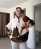PREMİUM GEYİK DESENLİ POLAR- ORANGE