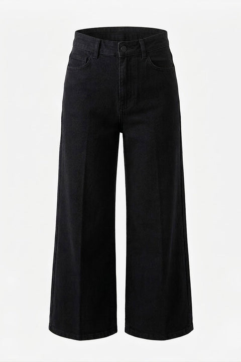 Premium Kemerli Flare Jean- SİYAH