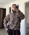 PREMİUM LEOPAR DESENLİ POLAR- KAHVERENGİ