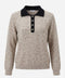 Premium Polo Yaka Triko Kazak- VİZON