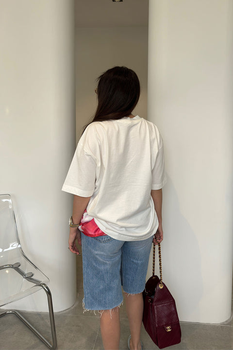 Premium Yeni Sezon Baskılı T-Shirt- EKRU