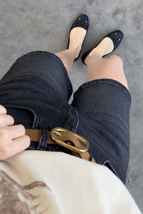 Regular Premium Denim Şort- GRİ