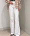 Tintli Wide Leg Jean- EKRU