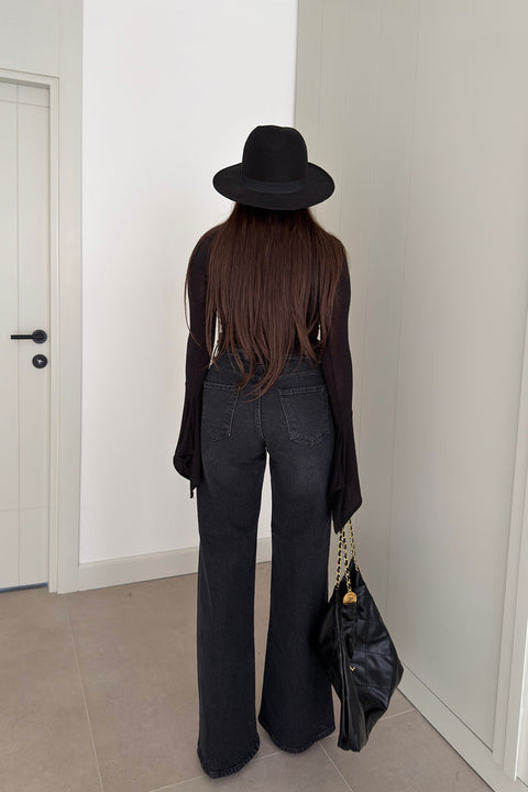 Tintli Wide Leg Jean- FÜME