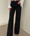 Tintli Wide Leg Jean- Siyah