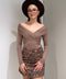 Yaka Detay Uzun Kollu Bodysuit- VİZON
